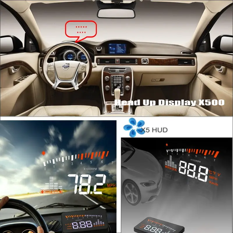 Автомобильный проекционный дисплей HUD для Volvo C70/S40/S60/S70/S80/S90/V40/V70/V90/XC70 2010 2014