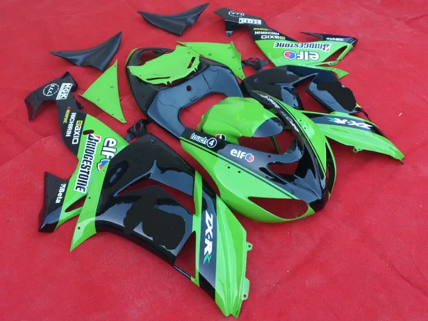 Комплект обтекателей для мотоцикла KAWASAKI Ninja ZX10R 06 07 ZX 10R 2006 2007 zx10r ABS зеленый
