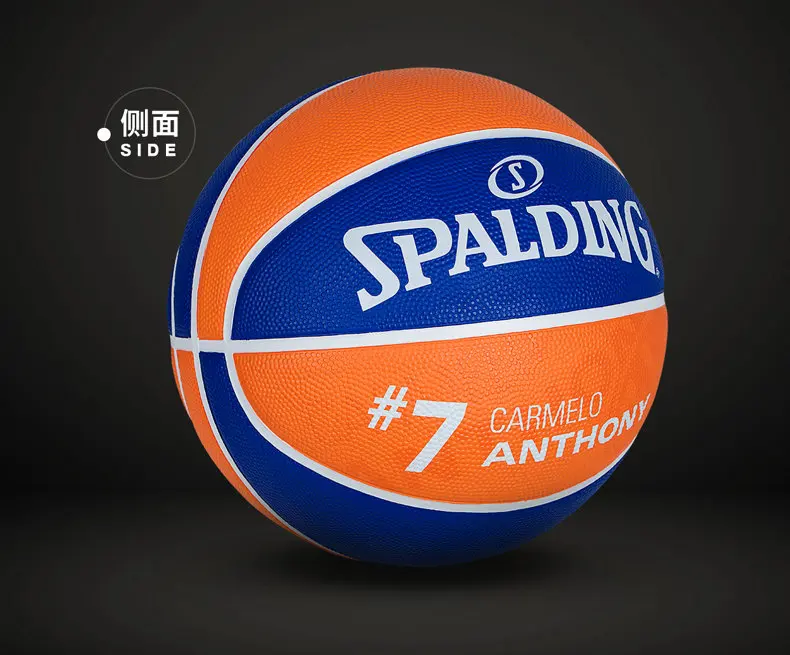 SPALDING outdoor Carmelo Anthony signature basketball official size 7 rubber men's match ball basketbol 83-341Y