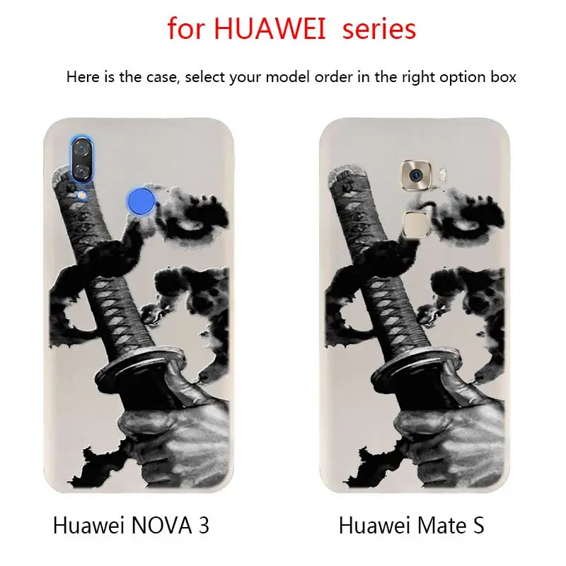 Японские чехлы для телефонов с самурайсским мечом Huawei Mate 30 20 10 Lite Pro Мягкий