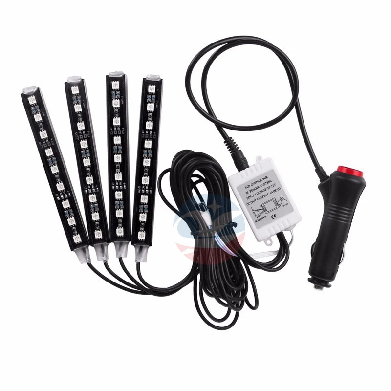 Бесплатная доставка один комплект 4 Шт. LED RGB Автомобиля Стайлинг декоративные