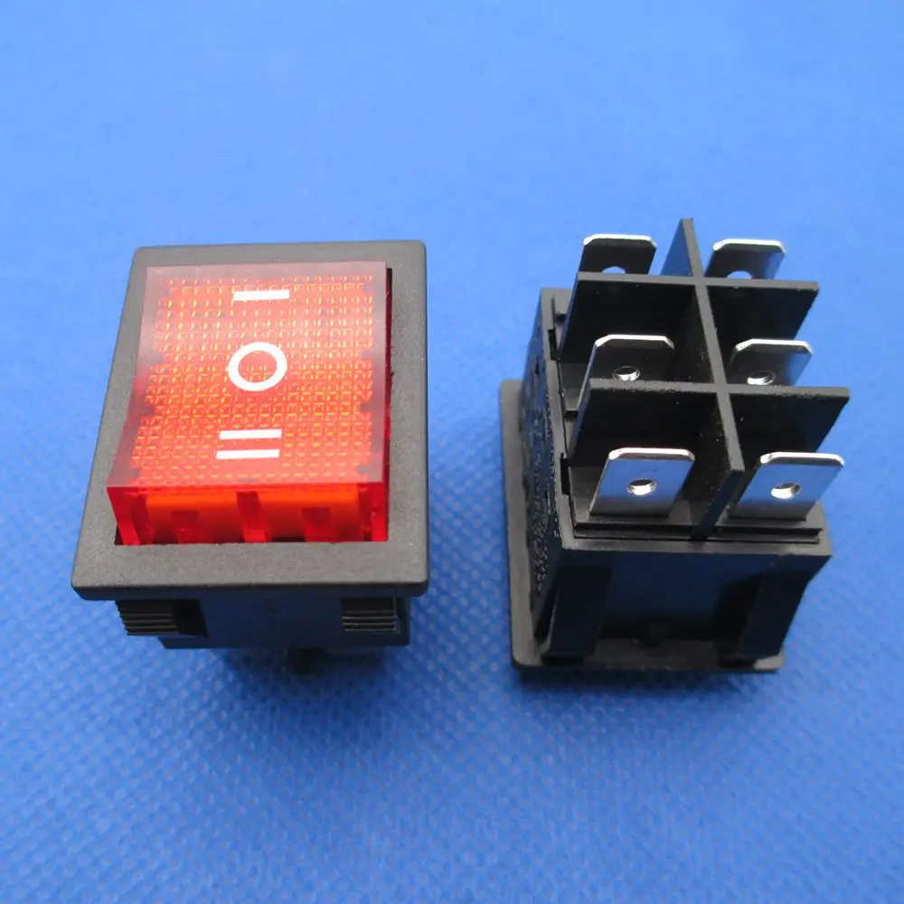 

1 шт. 6-контактный 3-пилочный клавишный переключатель 30 А 250 В переменного тока Кнопка ВКЛ./ВЫКЛ светильник кой Высокая мощность высокая термостойкость