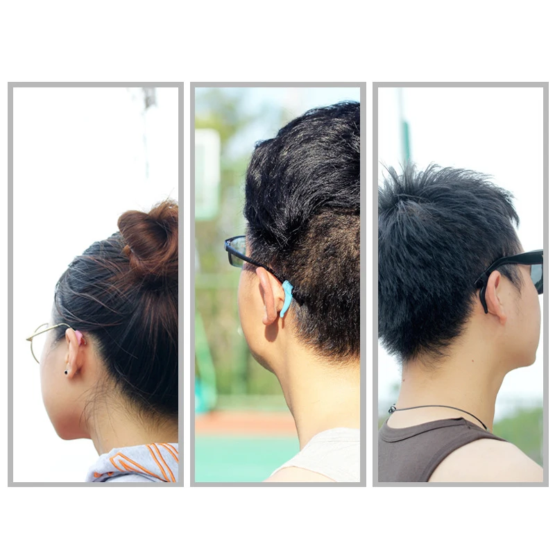 Противоскользящие силиконовые заушники для очков детей и взрослых спортивные