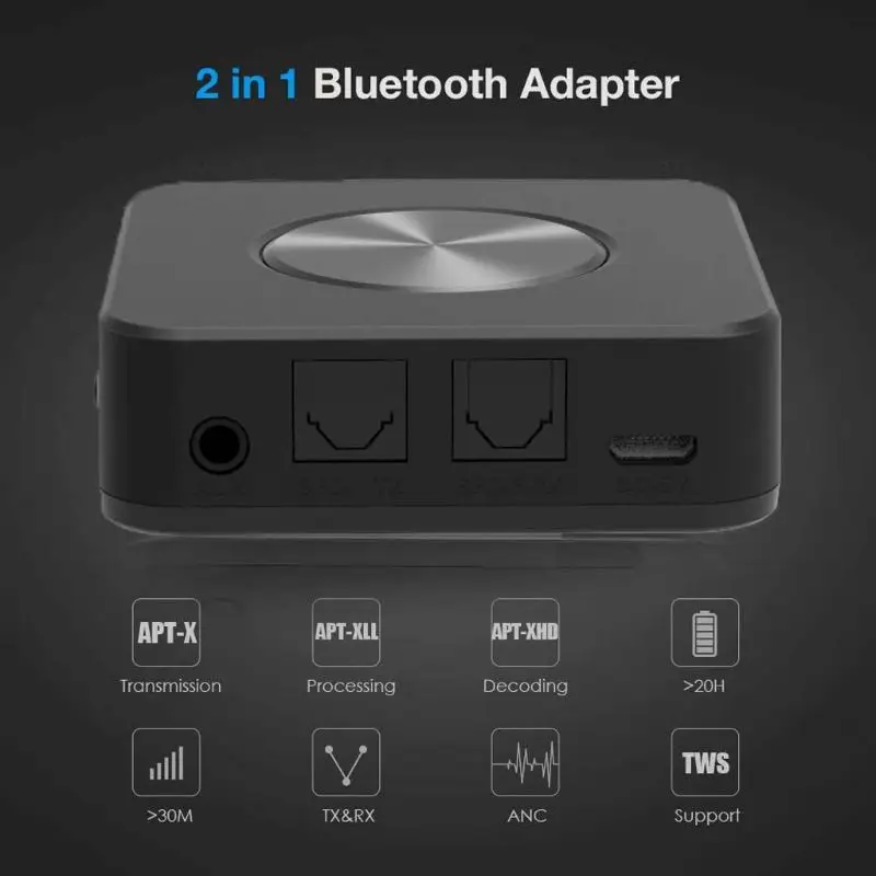 Bluetooth 5 0 передатчик приемник 2 в 1 беспроводной APTX HD низкая задержка A2DP Музыка