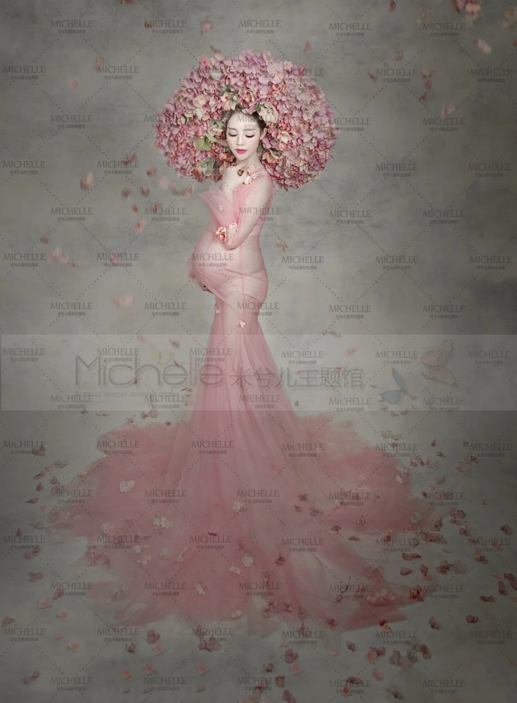 Новинка модный реквизит для фотосъемки беременных женщин розовое платье без