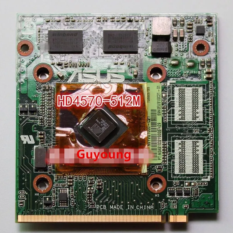 Видеокарта VAG для ноутбука Asus K50AB K51AB K70AB X70AB K70AF X70AF X66IC HD4570 HD 4570 512 Мб|Комплектующие