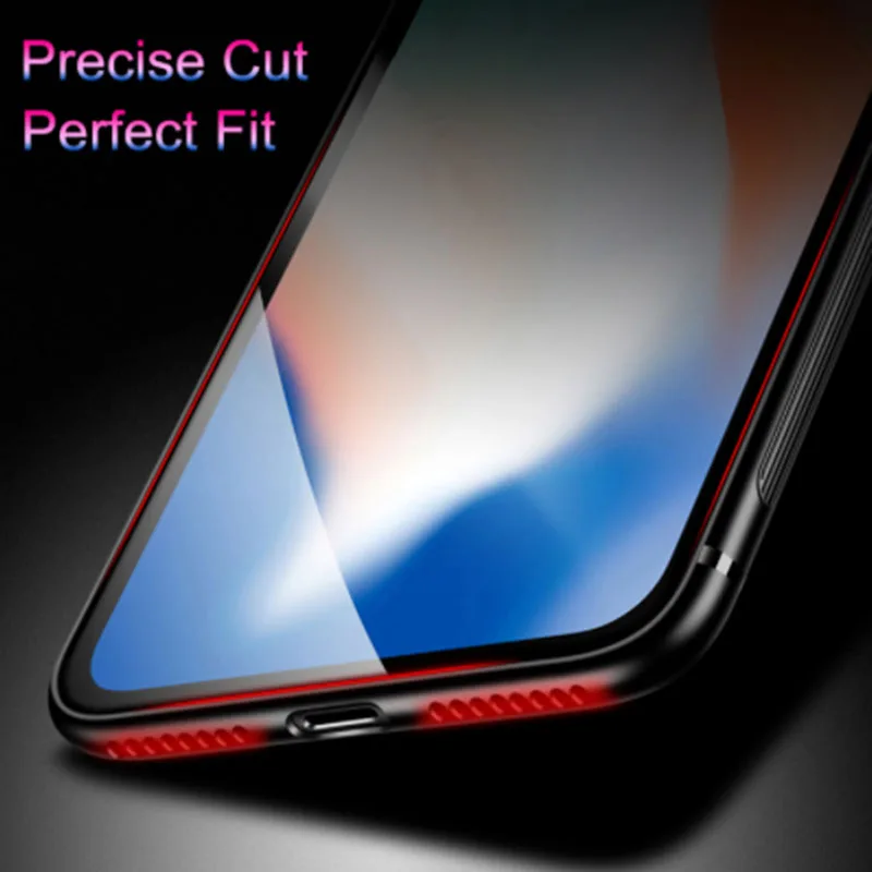 Fexcel Роскошные Стекло чехол для Coque iPhone X 7 8 плюс ТПУ Рамка противоударный полной