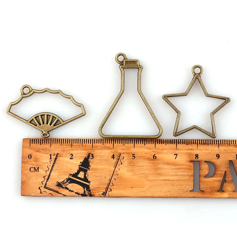 Винтажный Складной вентилятор звезда колба античная бронза металлическая полая