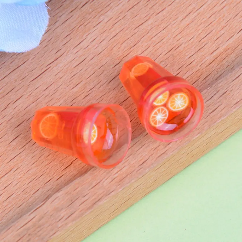 Wholesale 2 Pcs/lot Doll House Miniature Iced Black Tea Beverage Cups Food Drink Toy Decoration | Игрушки и хобби