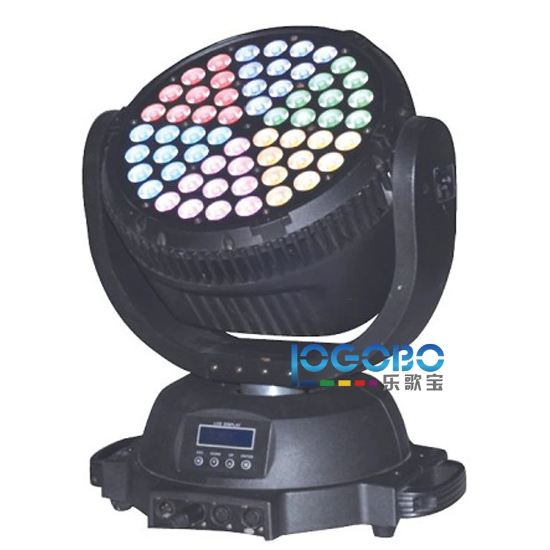 Koop 60x10 W Led Moving Head Wash RGBW DJ Disco Draaien Beam DMX Geluid Professionele Muziek Opname Studio Apparatuur Party Lichten