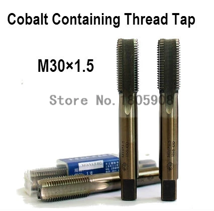 

Free Shipping 1PCS TG M30*1.5 containing cobalt HSS machine taps straight fluted tap special stainless steel screw tap ,Thread T