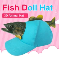 2019 new 3d cute green fish cap cute high quality visor hat adult and children christmas gift for women and men novelty caps