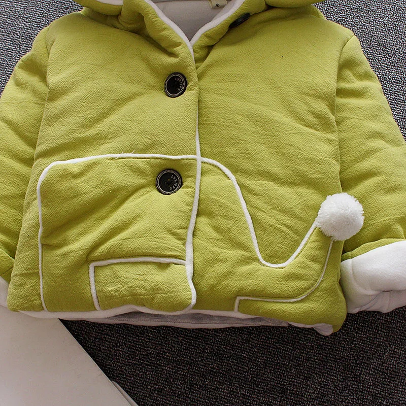 Зимняя плотная теплая куртка с капюшоном и длинными рукавами для маленьких