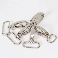 20pcs lot 5x3 2 metal luggage bag dog buckle snap hook bag hanger lobster clasp diy sewing handmade key chain buttons au350