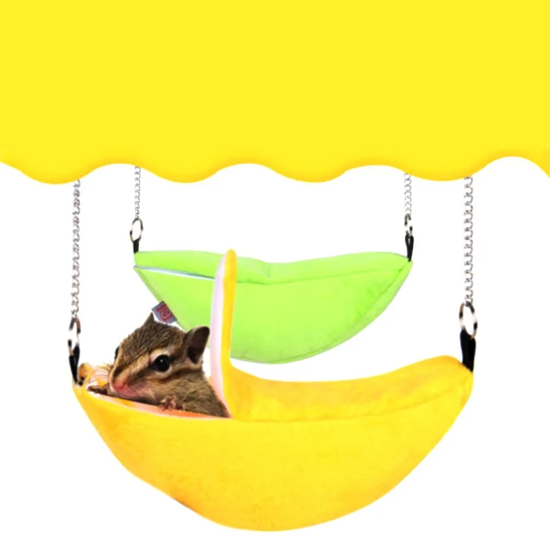 Cotton Pet Hamster Hanging House Hammock Small Animal Rat banana shape Bird Cage Sleeping Bed Accessories | Дом и сад