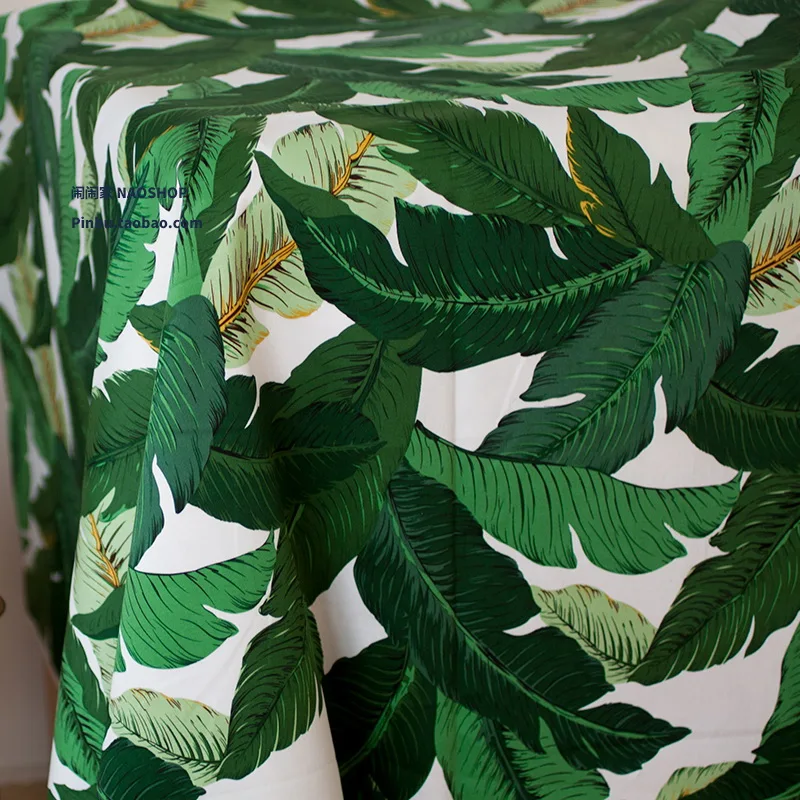 Шелковистая Рождественская ткань сделай сам с зелеными листьями 50x140 см