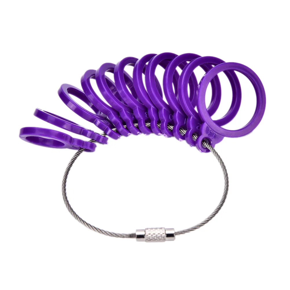 

Finger Ring Sizer Measure Gauge Size Basic Jewelry Plastic Measurement Tool