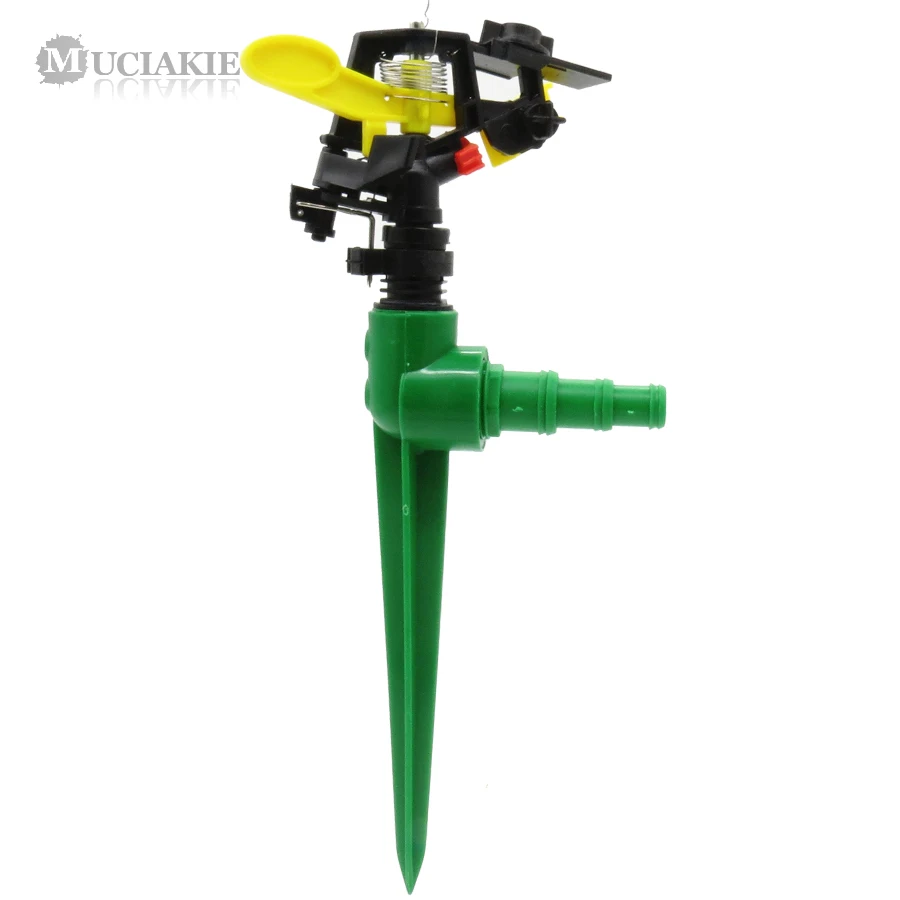 

MUCIAKIE Garden Sprinkler on Plastic Spike Lawn Grass 360 Degree Adjustable Rotary Water Sprayer for Garden Irrigation System