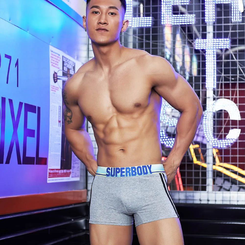 Мужское нижнее белье хлопковые облегающие боксеры | Мужская одежда