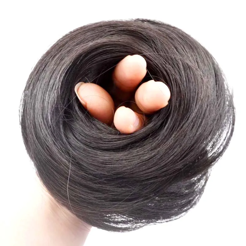 Шиньон jeedou из натуральных волос 30 г синтетический Бублик для пучок накладка с
