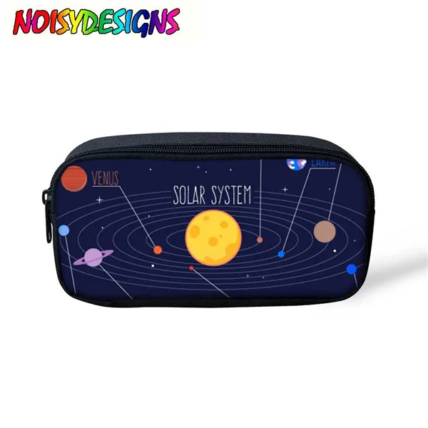LMYD4512K NOISYDESIGNS, детский пенал, чехол для карандашей, Вселенная, космос, солнечный дизайн, чехол для карандашей для мальчиков, школьные принадлежности, сумка для макияжа на молнии - Цвет: LMYD4512K
