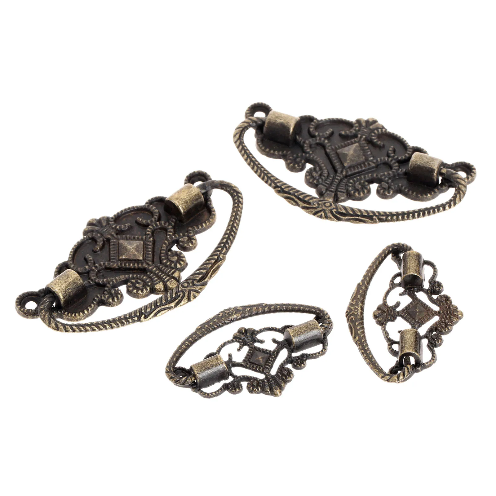 

6Pcs Antique Brass Furniture Handle Vintage Cabinet Knobs and Handles Door Pull Handle Cupboard Handles Knobs Furniture Fittings
