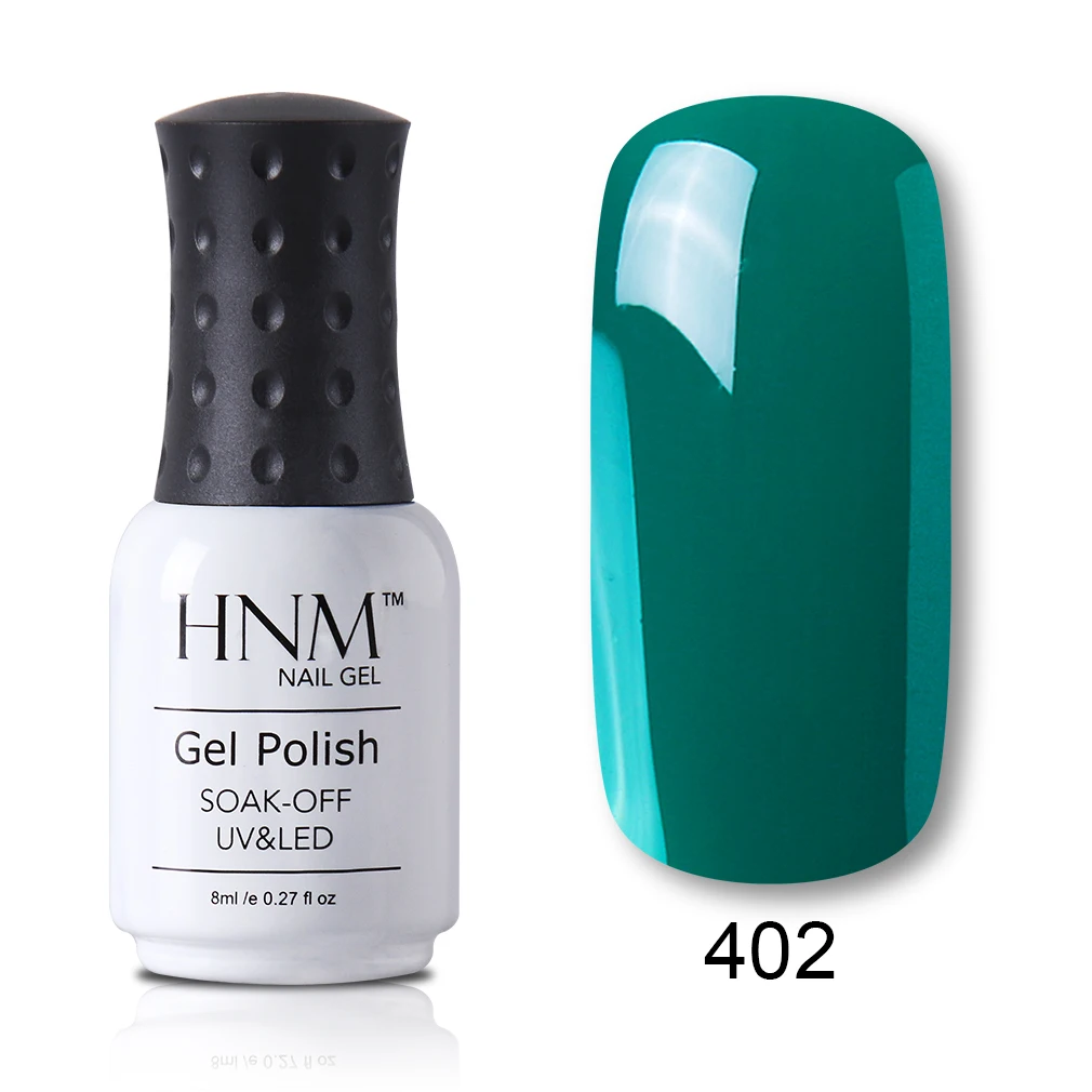green 402 HNM 8 мл синий красный розовый зеленый желтый цвет уф гель лак для ногтей светодиодный светильник полупостоянный лак Hybird основа топ праймер маникюр - Цвет: green 402