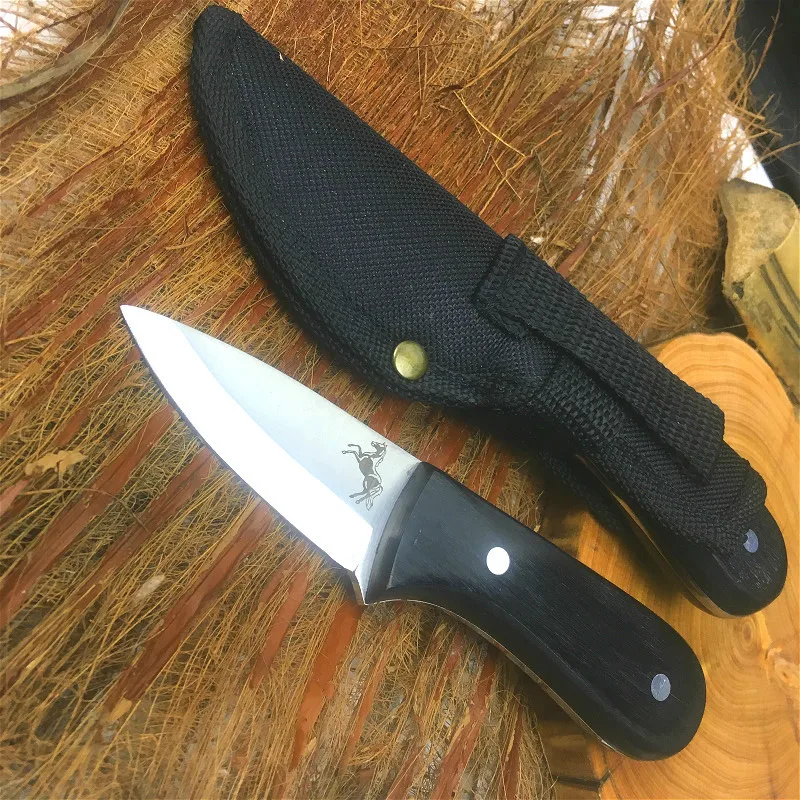 Прямой нож из стали D2 для охоты и кемпинга с фиксированным лезвием | Инструменты