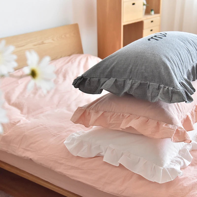 Комплект постельного белья для принцессы из хлопка 48 х74 см|white pillowcase|white shamscotton shams