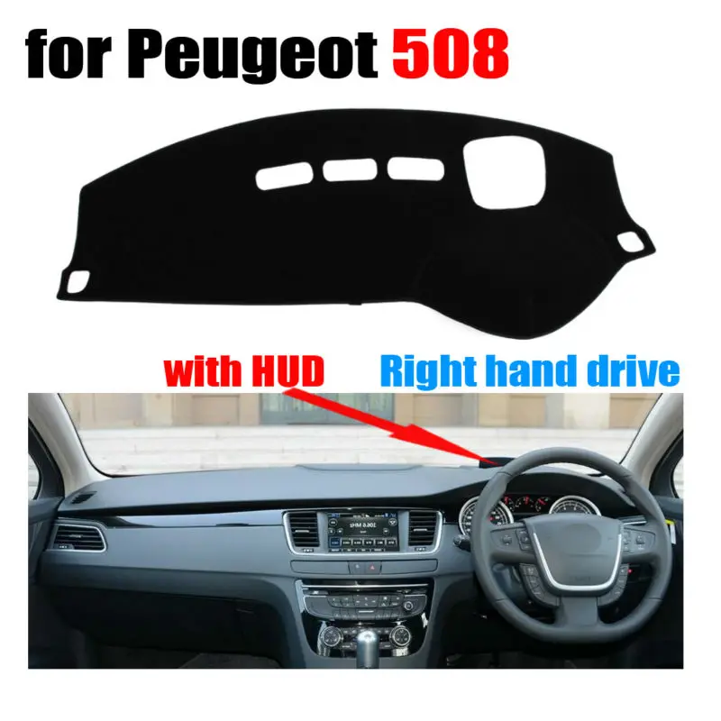 

Чехлы для приборной панели автомобиля Peugeot 508 с высокой конфигурацией все годы правый руль dashmat pad dash cover автомобильные аксессуары