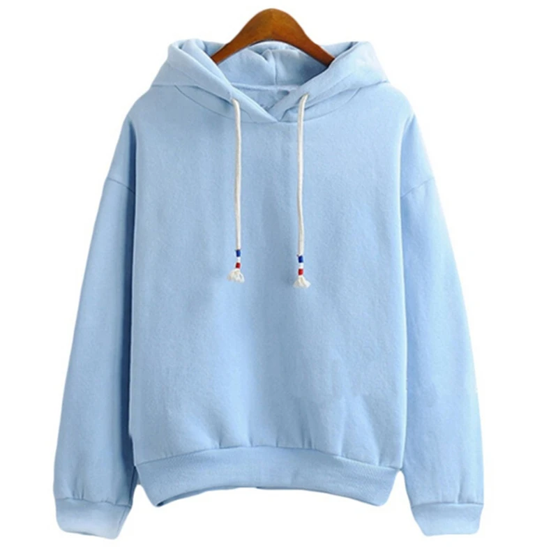 Autumn Women Hoodies Sweatshirts New Hot Sale Long Sleeved Thick Casual All-match Solid Leisure Hooded Hoodie Loose Tops WH0211 | Женская