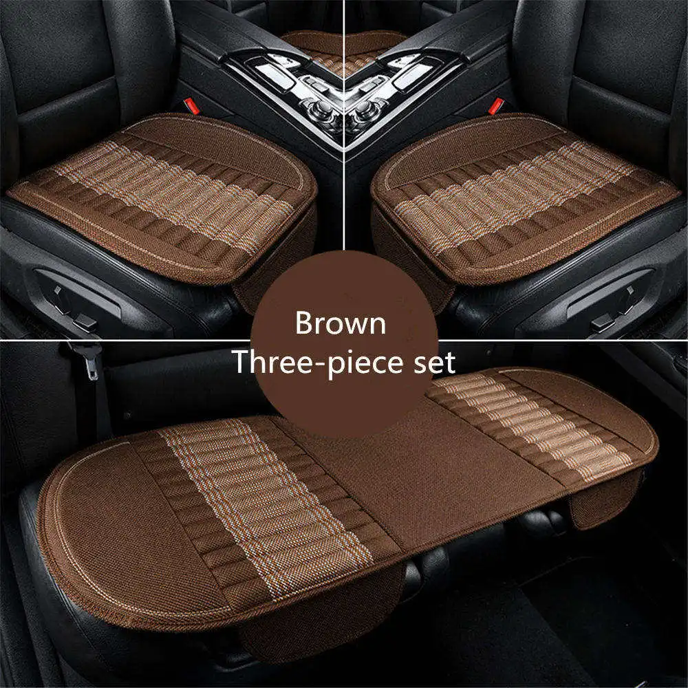Car Seat Cover Bamboo charcoal flax Cushion Universal Front Rear Back Chair Pad For Renault Scenic Fluence Latitud Kol | Автомобили и