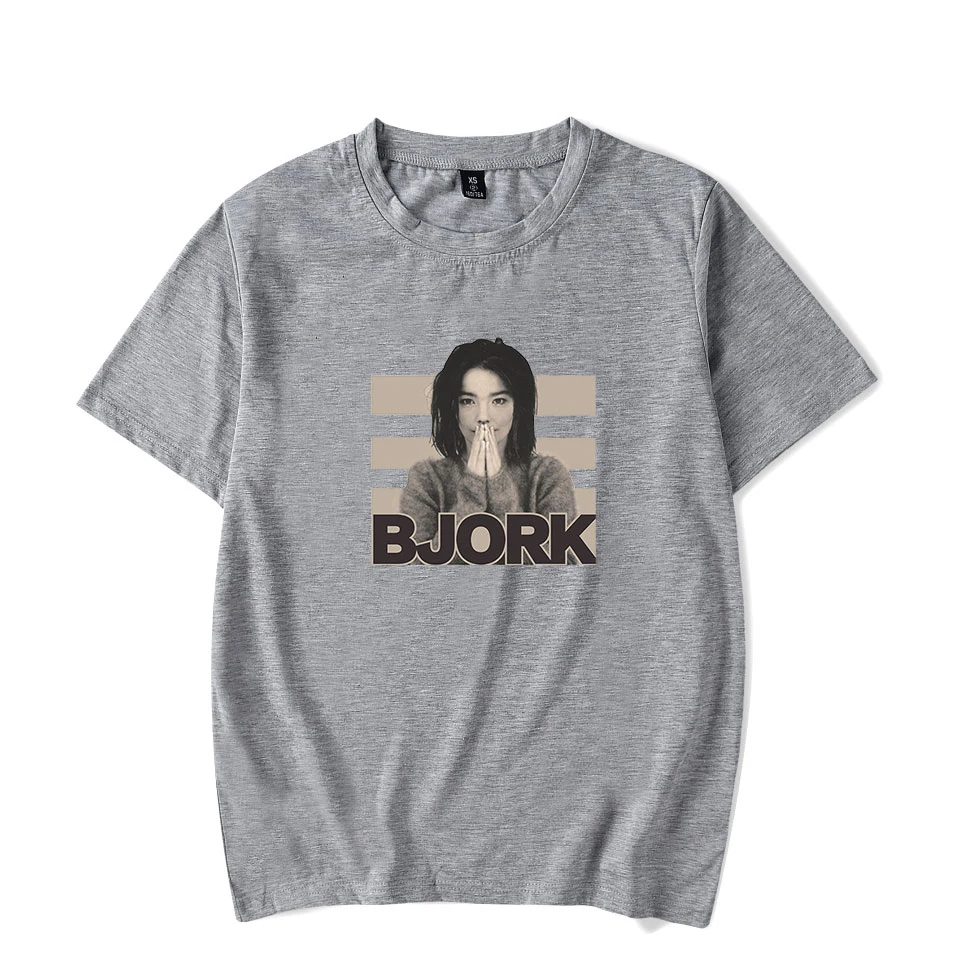 Новая футболка Bjork для мужчин/женщин певица Harajuku модный летний короткий топ из
