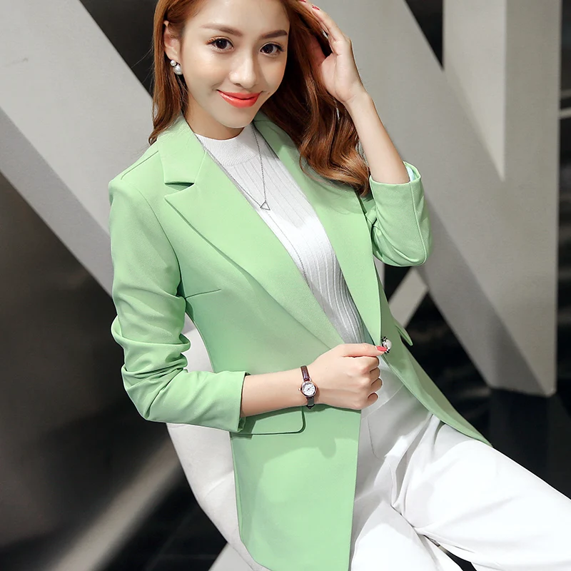 Весна лето 2018 новая мода женская одежда корейская маленькие костюмы длинные