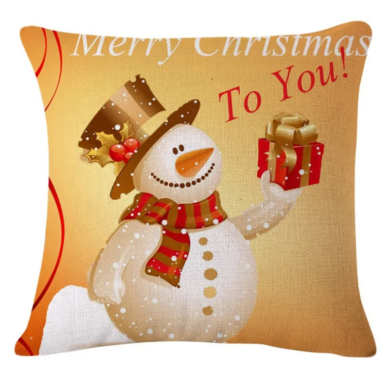 Новый креативный домашний Хлопковый чехол для рождественской подушки