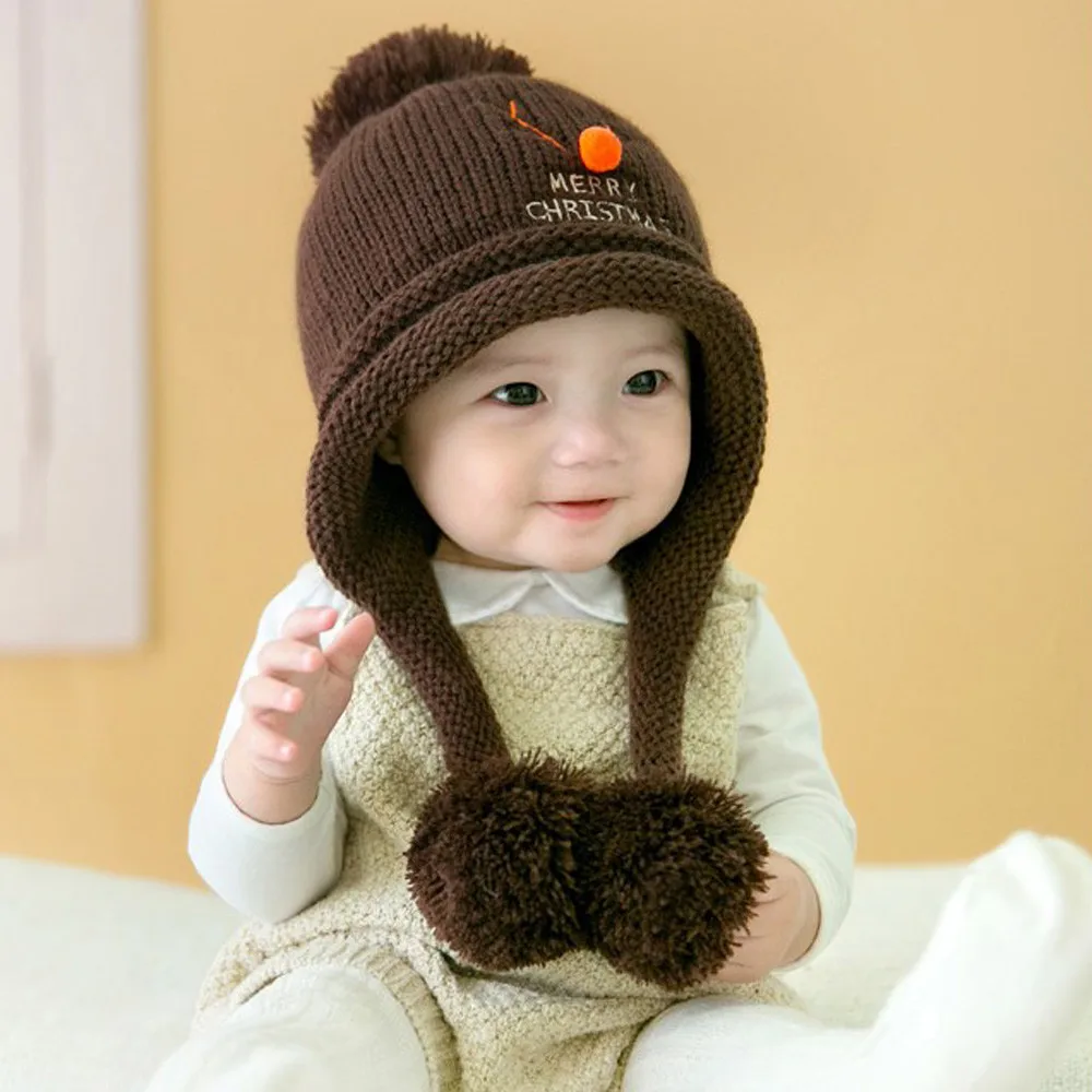 JAYCOSIN унисекс Рождество олень вязать Осень Зима ребенка шерсть Вельветовая шапка