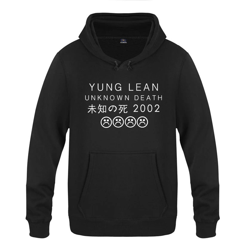

Мужской флисовый пуловер с капюшоном UNKNOWN DEATH YUNG LEAN Rock толстовки рэп