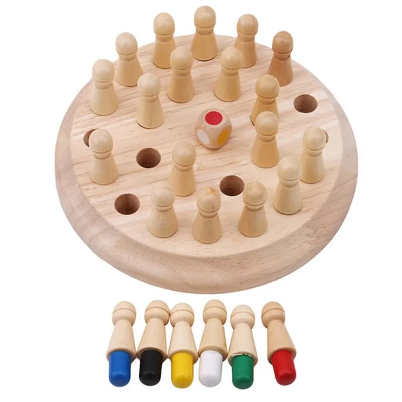 Детская Деревянная Карта памяти игра в шахматы забавная настольная с блоком