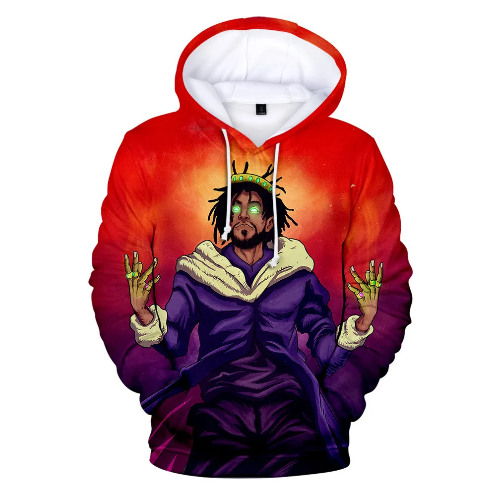 Толстовки J.Cole с 3d принтом свитшоты пуловер King Cole толстовка капюшоном для мужчин и