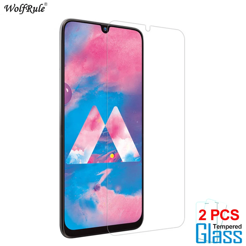 2 protectores de pantalla de vidrio templado para Samsung Galaxy M30 para Samsung Galaxy M30-0