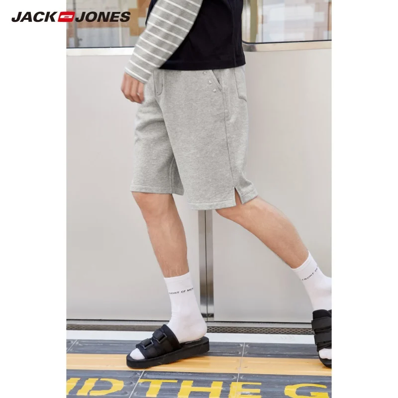 Мужские Стрейчевые шорты JackJones из 100% хлопка с завязками на коленях уличная одежда