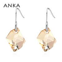 anka crystal dangle drop pendant earrings for women bridal jewelry for women gift crystals from austria 121817