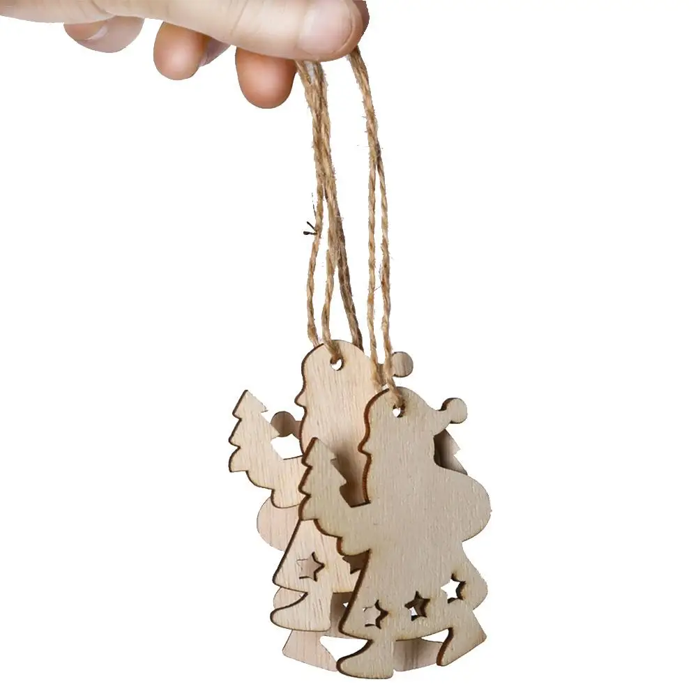 Рождественская елка украшения деревянные скандинавские Винтажные висячие