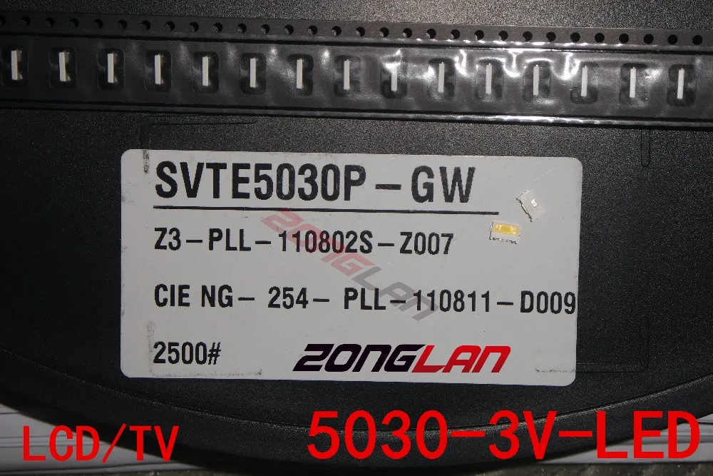 200 шт. светодиодная подсветка Edge LED Series 3V 5030 SVTE5030P GW Холодный белый Телевизор|applicator|