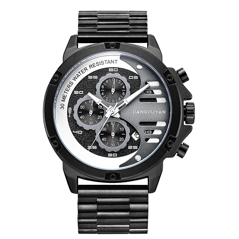 Модные трендовые мужские часы Секундомер-Хронограф Календарь бизнес relogio masculino |