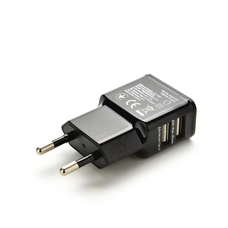 Зарядное устройство с двойным USB разъемом для мобильного телефона EU/US зарядное