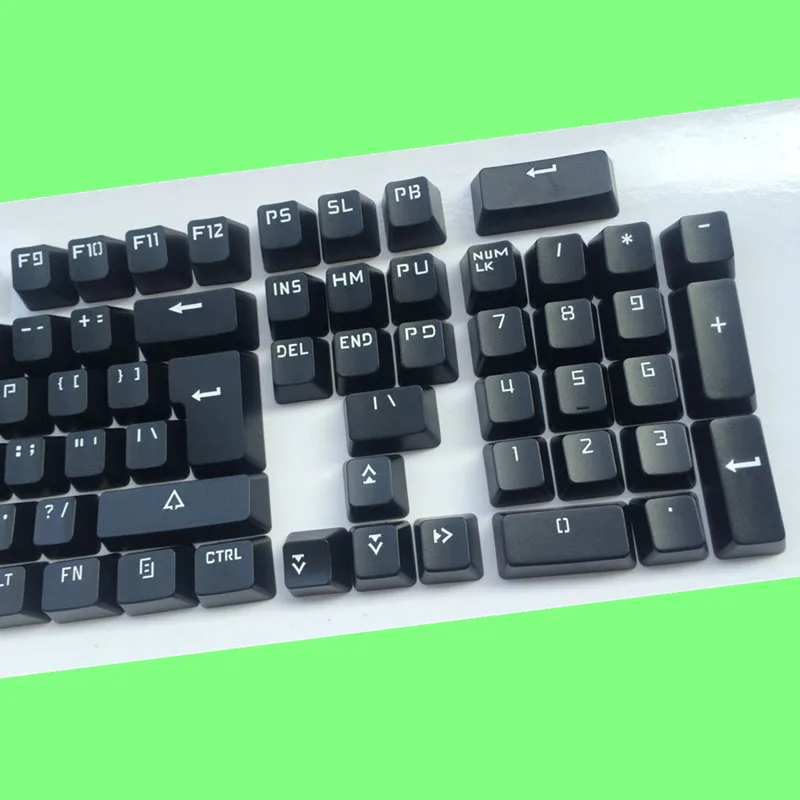 Механическая клавиатура Keycaps 104 Keyset Cherry MX Key Caps Для Switches Keyboard черный/белый Editon без