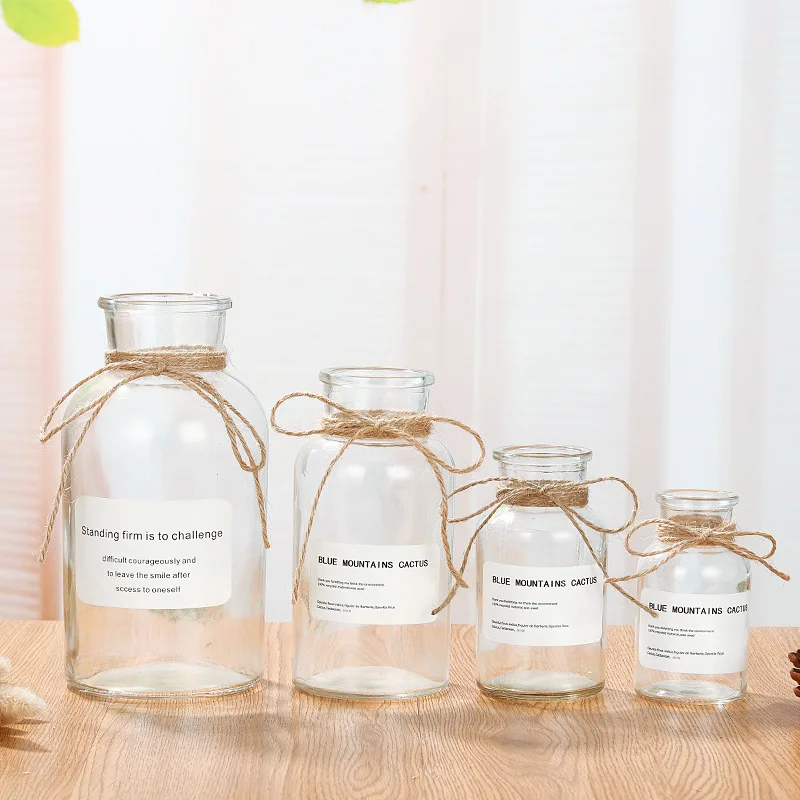 Креативные скандинавские стеклянные вазы для гостиной украшения стола