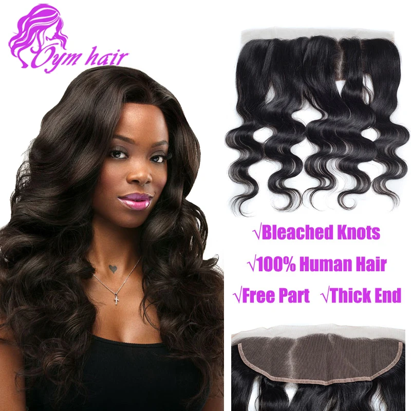 10А Класс Объемная Волна Кружева Фронтальной Отбеленные Узлы Свободная Часть 13x4