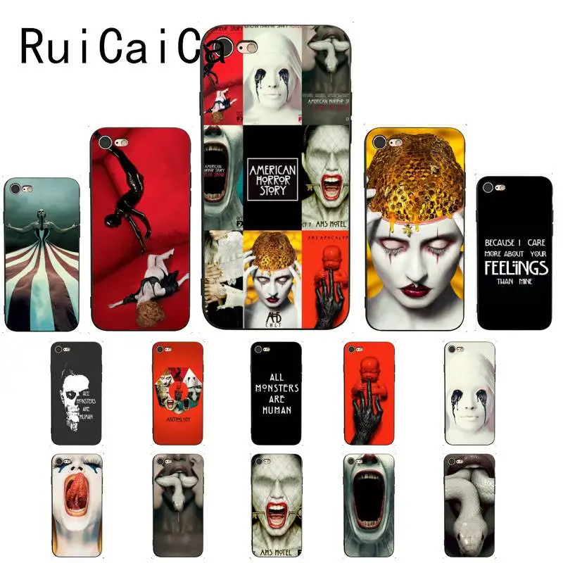 Чехол для телефона Ruicaica TV American Horror Story из жесткого ТПУ черного цвета iPhone X XS MAX 6 6s 7